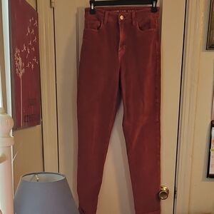 American Eagle Women's Rust Red Corduroy Pants